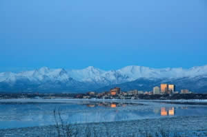 city of anchorage dusk
